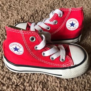 Red High Tops Converse 5T